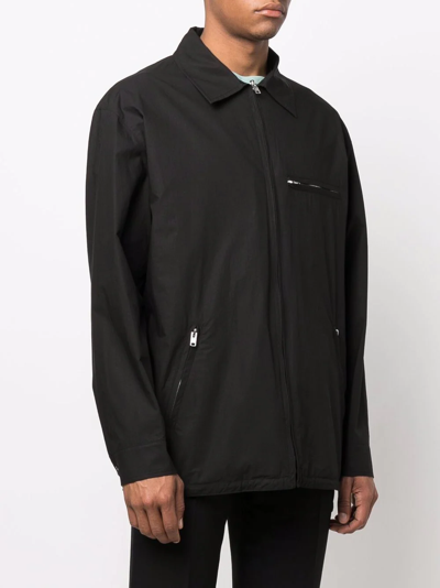Shop Kenzo Reversible Flame-print Jacket In Black