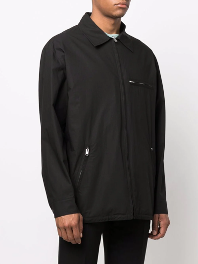 Kenzo Reversible Flame-print Jacket In Black
