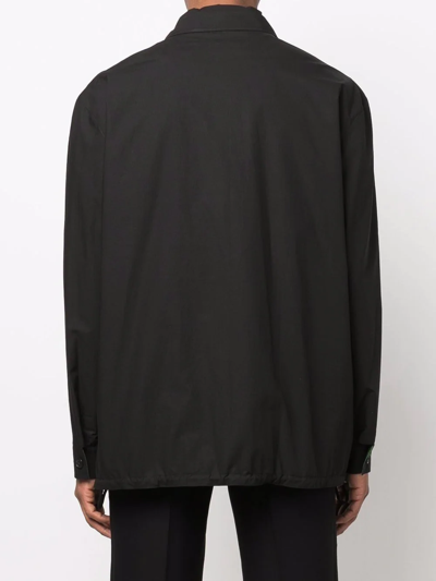 Shop Kenzo Reversible Flame-print Jacket In Black