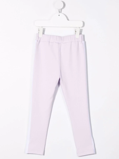 Palm Angels Side Stripe Logo Track Pants In Purple