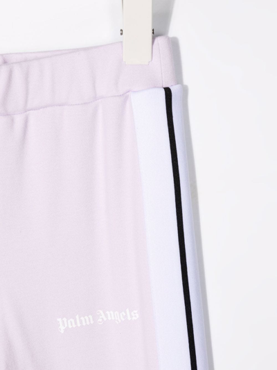 Palm Angels Side Stripe Logo Track Pants In Purple