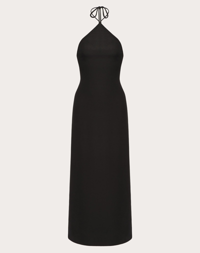 Shop Valentino Cady Couture Midi Dress In Black