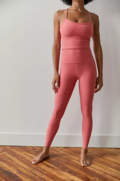Shop Beyond Yoga Caught In The Midi Space-dye High Waisted Legging In Blush