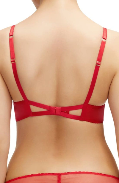 Shop Dita Von Teese Muse Underwire Balconette Bra In Vermillion