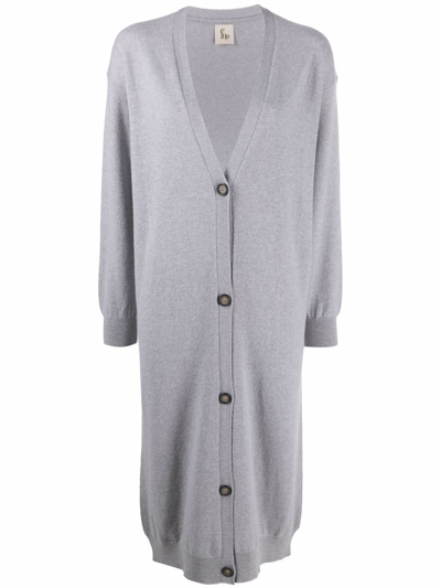 Shop Paula Button-up Cashmere Cardigan In Grey