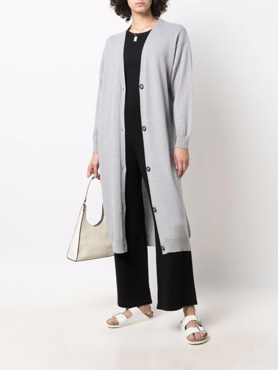 Shop Paula Button-up Cashmere Cardigan In Grey
