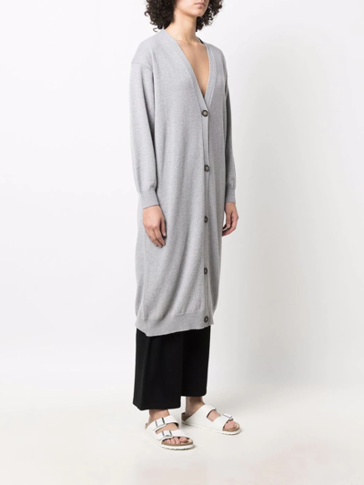 Shop Paula Button-up Cashmere Cardigan In Grey