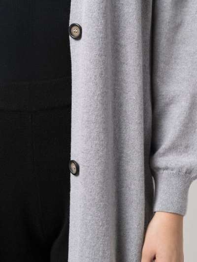 Paula Button-up Cashmere Cardigan In Grey