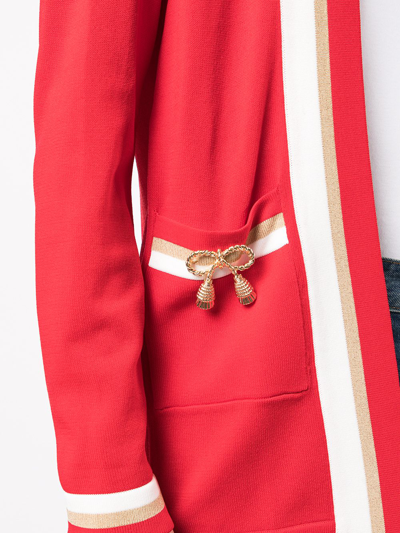 Shop Edward Achour Paris Long-sleeved Cardigan In Rot