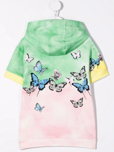 Shop Ermanno Scervino Junior Tie Dye-print Hoodie Dress In Pink