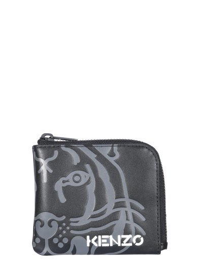 Shop Kenzo K-tiger Wallet In Black