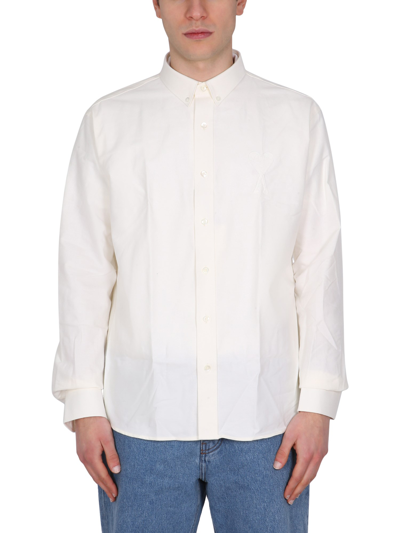 Shop Ami Alexandre Mattiussi Button Down Shirt In White