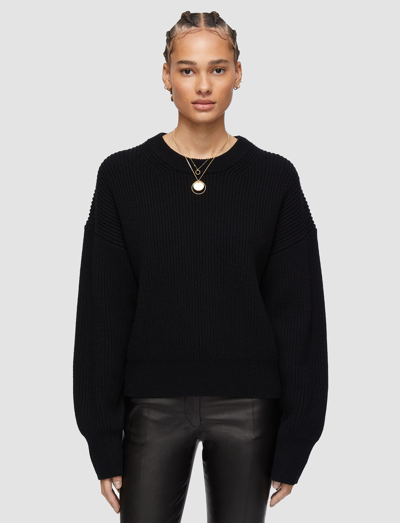 Joseph Cardigan Stitch Jumper In Black