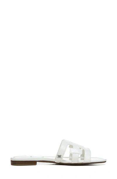 Shop Sam Edelman Bay Cutout Slide Sandal In White/ White