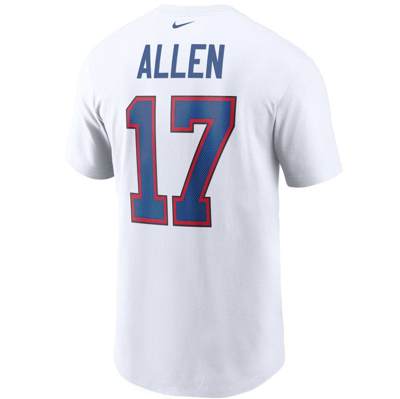 Shop Nike Josh Allen White Buffalo Bills Name & Number T-shirt