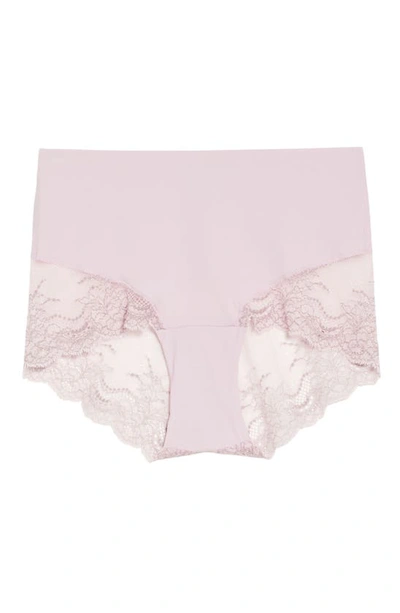 Shop Spanx Undie-tectable Lace Hi-hipster Panties In Luxe Lilac Crossdye
