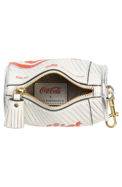 Anya Hindmarch X Coca Cola Diet Coke Leather Coin Purse In Optic White