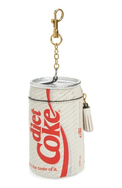 Anya Hindmarch X Coca Cola Diet Coke Leather Coin Purse In Optic White