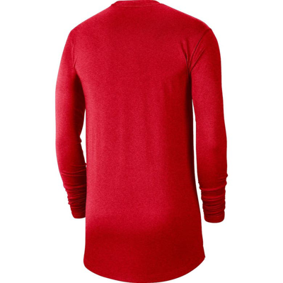 Shop Nike Red Georgia Bulldogs Textured Long Sleeve T-shirt