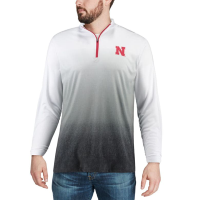 Colosseum Men's Gray Nebraska Huskers Magic Team Logo Quarter-zip Jacket In Gray