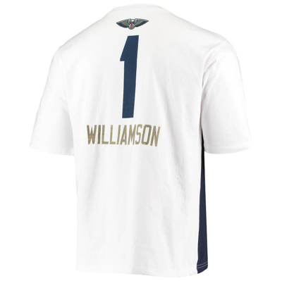Shop Fanatics Branded Zion Williamson White New Orleans Pelicans Yoke T-shirt