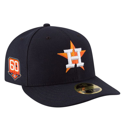 Shop New Era Navy Houston Astros Home 60th Anniversary Authentic Collection On-field Low Profile 59fifty