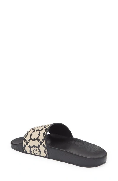 Shop Ferragamo Salvatore  Groovy Street Slide Sandal In Nero/ Bone