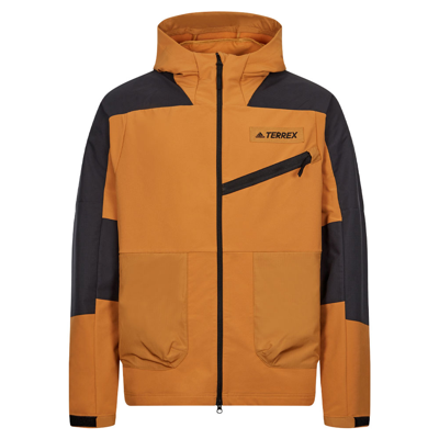 Shop Adidas Originals Terrex Utilitas Softshell Jacket In Brown