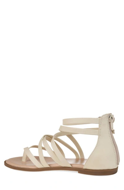 Shop Journee Collection Zailie Gladiator Sandal In Ivory