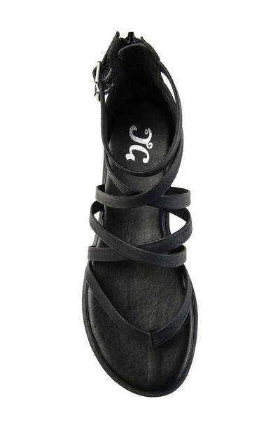 Shop Journee Collection Zailie Gladiator Sandal In Black