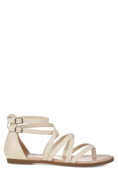 Shop Journee Collection Zailie Gladiator Sandal In Ivory