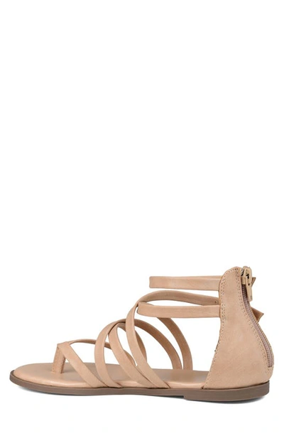 Shop Journee Collection Zailie Gladiator Sandal In Taupe