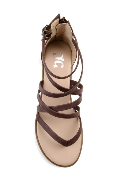 Shop Journee Collection Zailie Gladiator Sandal In Brown