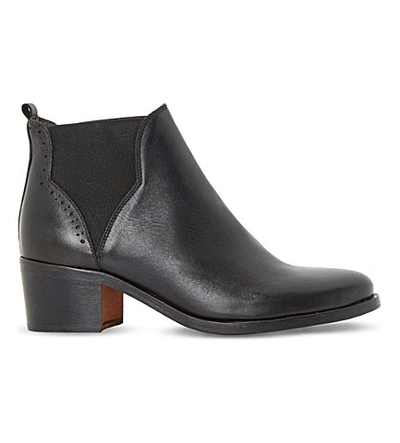 Dune Parnell Leather Chelsea Ankle Boots In Black-leather