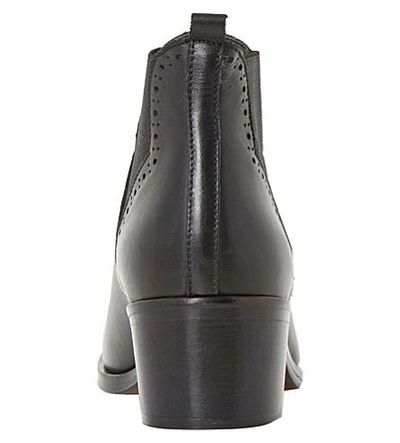Shop Dune Parnell Leather Ankle Boots In Black-leather