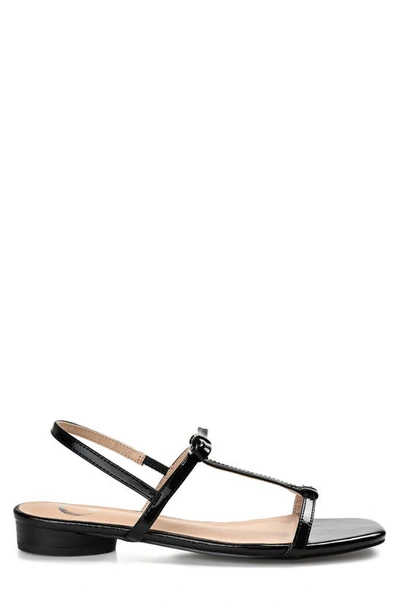 Journee Collection Women's Zaidda T Strap Flat Sandals In Black