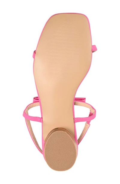 Journee Collection Women's Zaidda T Strap Flat Sandals In Pink