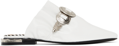 Shop Toga White Slip-on Loafers In Aj1165 - White