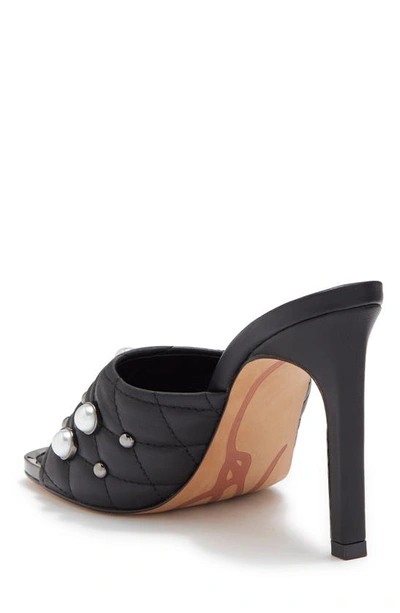 Karl Lagerfeld Amina Studded Heeled Mule In Black