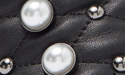 Karl Lagerfeld Amina Studded Heeled Mule In Black