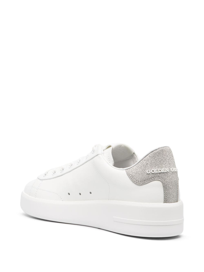 Shop Golden Goose Purestar Leather Sneakers In White