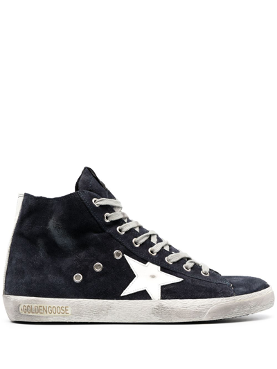 Shop Golden Goose Francy Classic Suede Sneakers In Blue