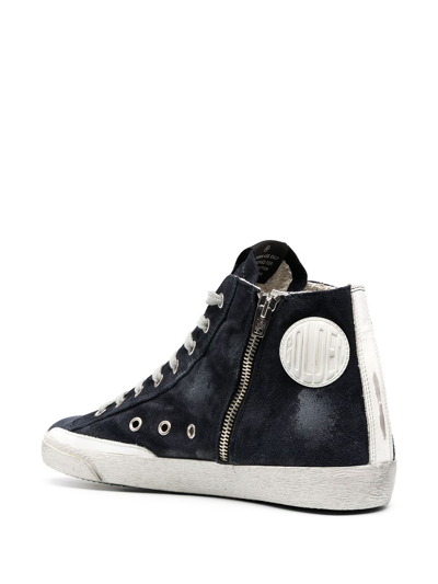 Shop Golden Goose Francy Classic Suede Sneakers In Blue