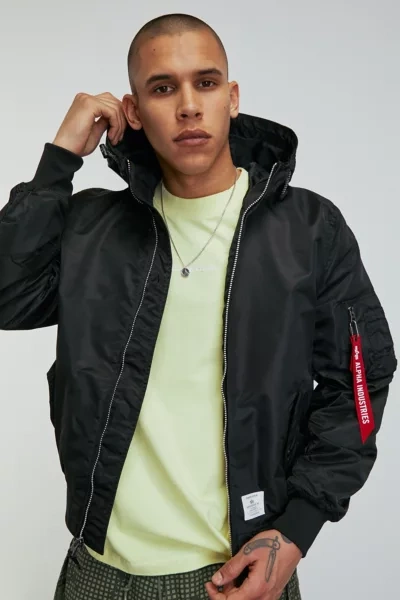 Shop Alpha Industries L-2b Hooded Gen Ii Bomber Jacket In Black