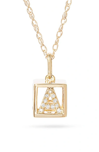 Shop Stone And Strand Diamond Baby Block Necklace In Yellow Gold - A