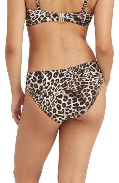 Sea Level Macramé Side Tab Bikini Bottoms In Leopard