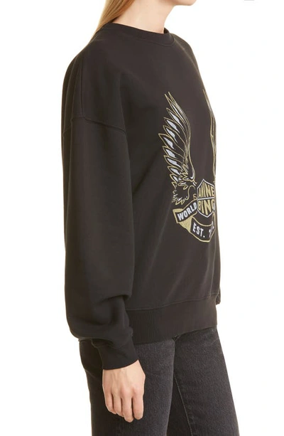 Anine Bing Kenny Gold Wings Organic Cotton Sweatshirt ModeSens