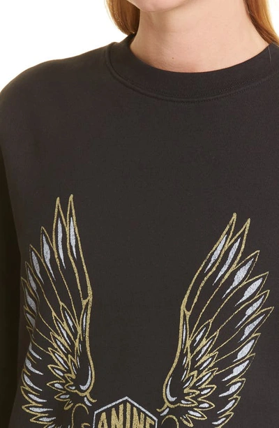 Anine Bing Kenny Gold Wings Organic Cotton Sweatshirt ModeSens