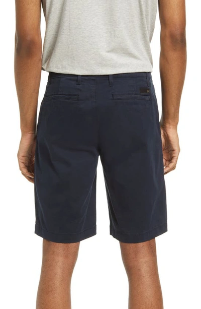 Shop Ag Griffin Stretch Cotton Shorts In Deep Navy