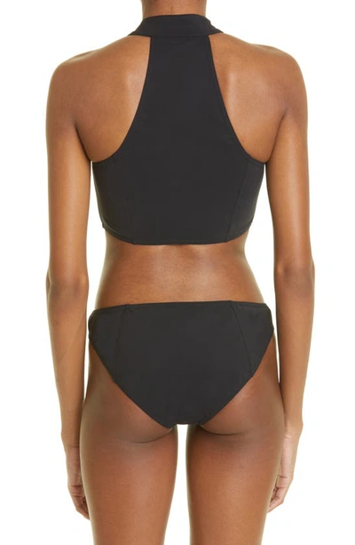 Shop Givenchy Halter Two-piece Swimsuit In Black